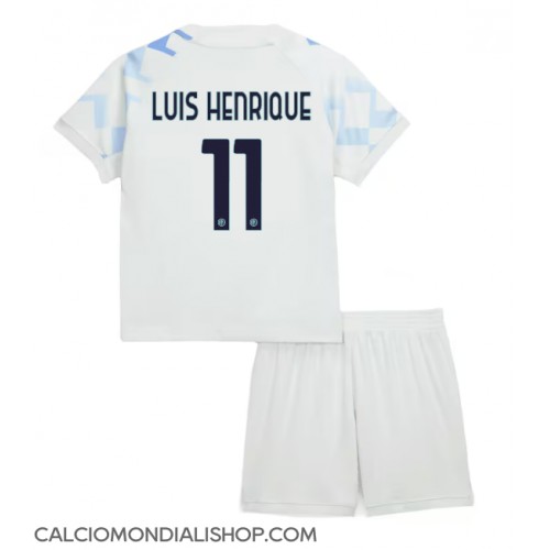 Maglie da calcio Inter Milan Luis Henrique #11 Seconda Maglia Bambino 2025-26 Manica Corta (+ Pantaloni corti)